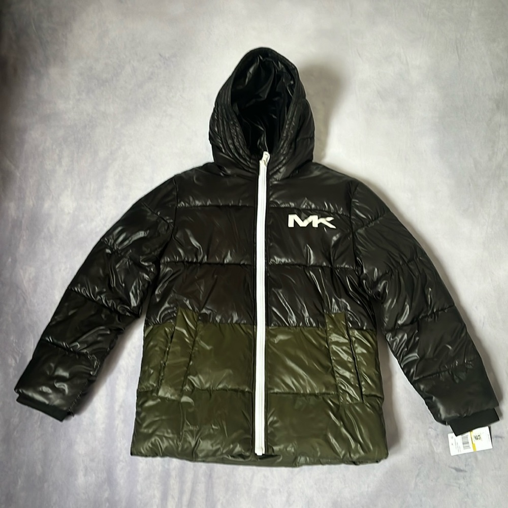 MICHAEL KORS Jacket Size: 14/16 Color:Black & Green NWT